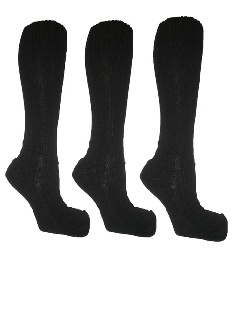 3 paires bottes homme mélange laine wellington chaussettes. semelle rembourrée. vêtements d'hiver