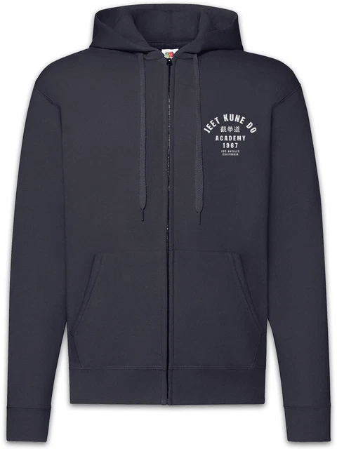 Jeet Kune Do Academy Zipper Hoodie Bruce Martial Arts Lee Kung Fu Karate