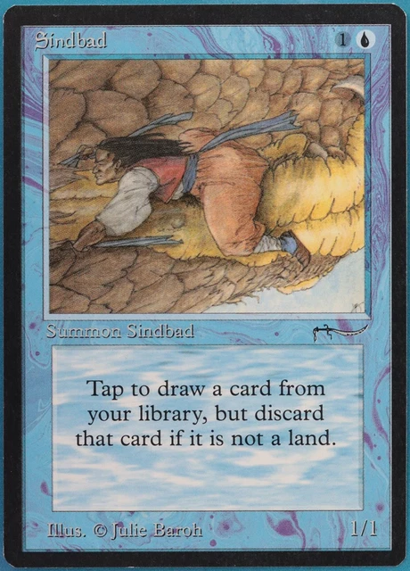Sindbad Arabian Nights NM Blue Uncommon MAGIC MTG CARD (ID# 368516) ABUGames