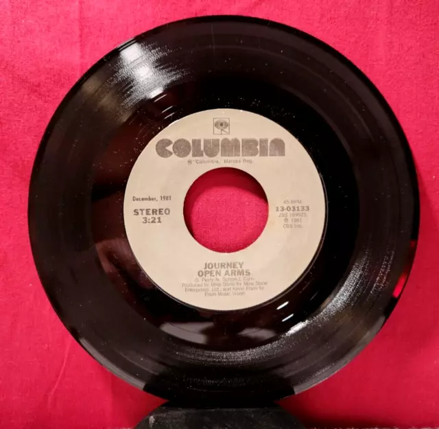 Journey – Open Arms/The Party's Over - 1982 Columbia 13-03133 7" 45 Single EX