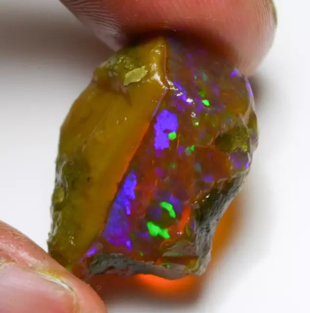 Opal Rough 44.50 Carat Natural Ethiopian Opal Raw Welo Opal Gemstone Multi Fire