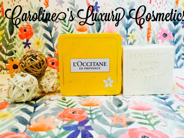 LOCCITANE🌸 Savon Bonne Mere Milk Soap 100ml & Soap Tin NEW 🌸FAST FREE POST🚚