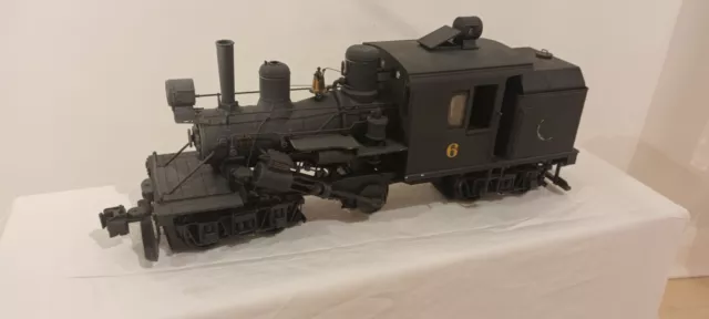 G scale 45mm Bachmann SPECTRUM Two Truck Climax NICE MATT GREY REPAINT Weathered