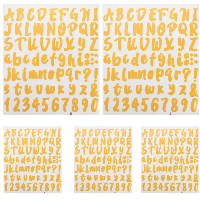 5 Blatt Mehrzweck-Buchstaben-Aufkleber, Buchstaben-Alphabet-Aufkleber, 2