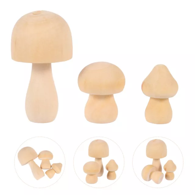 9 Pcs Kids Painting Wood Craft Childrens Toys Baby Wooden Doll