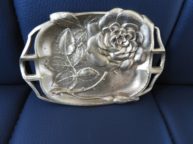 antique empty bronze table pocket ashtray cup bistro tobacco collection