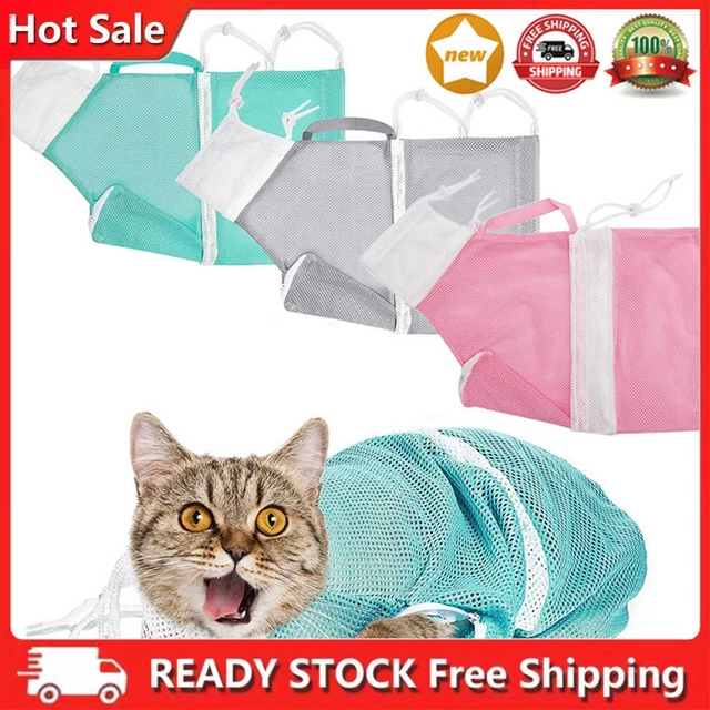 Bolsa de lavado para perros malla de poliéster gato perro bolsa fija desmontable suministros para mascotas