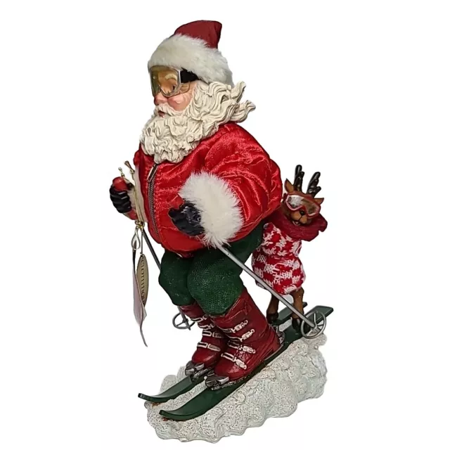Dept 56 Possible Dreams Clothtique Ski Santa "Ride Sharing" 809713 Retired