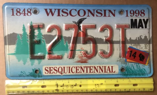 *License Plate, Wisconsin, Sesquicentennial, E 2753 T