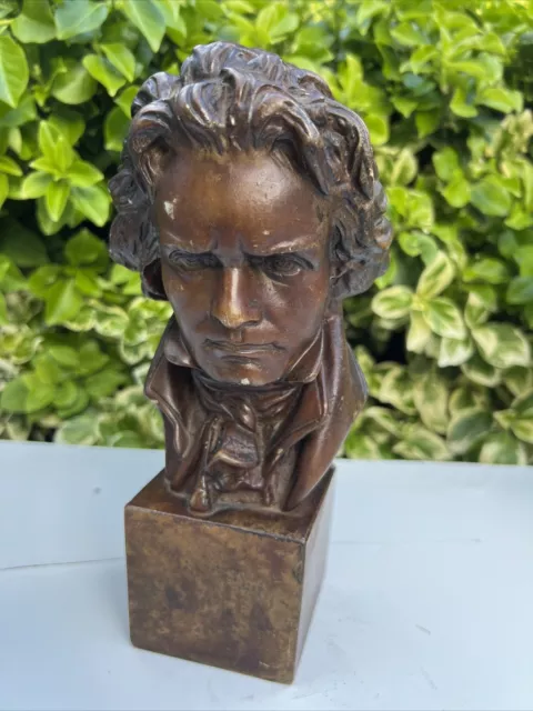 Vintage Antique? Ludwig Van Beethoven Marble Stone Bust Statue Sculpture 22,5 cm