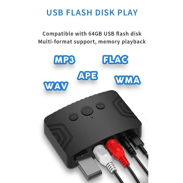Bluetooth 5.3 Receiver Wireless 3.5mm Jack AUX NFC Adapter 2 UK Stereo to M7C8