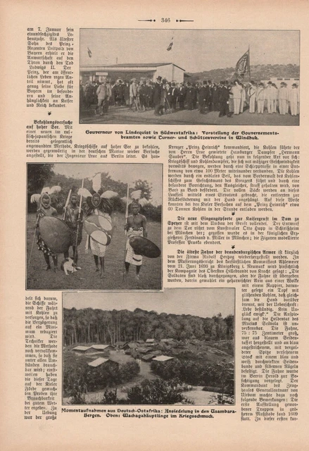 DOA Deutsch-Ostafrika Deutsch-Südwestafrika DSWA Bilddokumente von 1904