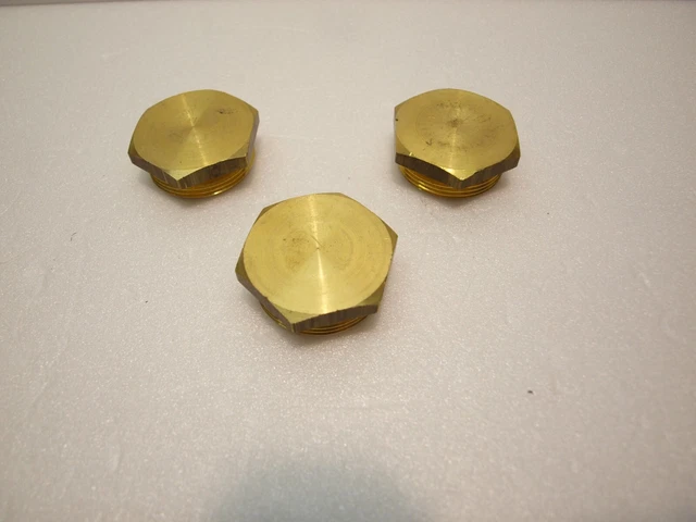 3 Bouchons Laiton Mâle 1"1/2