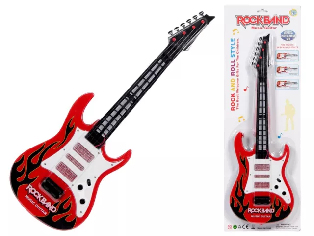 Kinder E-Gitarre mit Licht & Sound 8520 Musikinstrument Rock Gitarre Spielzeug 2