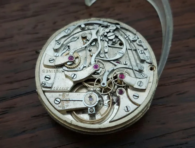 ANTIQUE LONGINES CHRONOGRAPH Movement Caliber 19.73N & Dial for Pocket ...