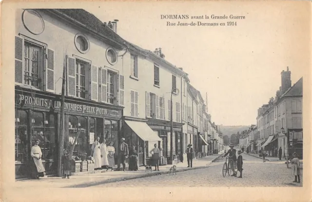 Cpa 51 Dormans Rue Jean De Dormans En 1914