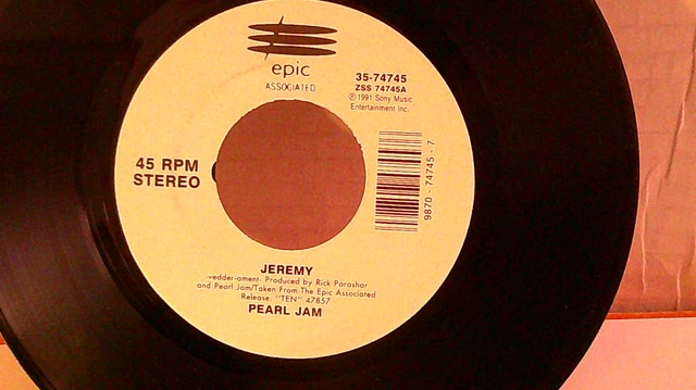 PEARL JAM JEREMY CD Single 3 Track Epic Records 1992 $12.57