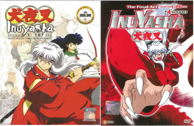 DVD Anime Inuyasha TV Series Season 1+2 +4 Movie + Hanyo No Yashahime  Season 1+2