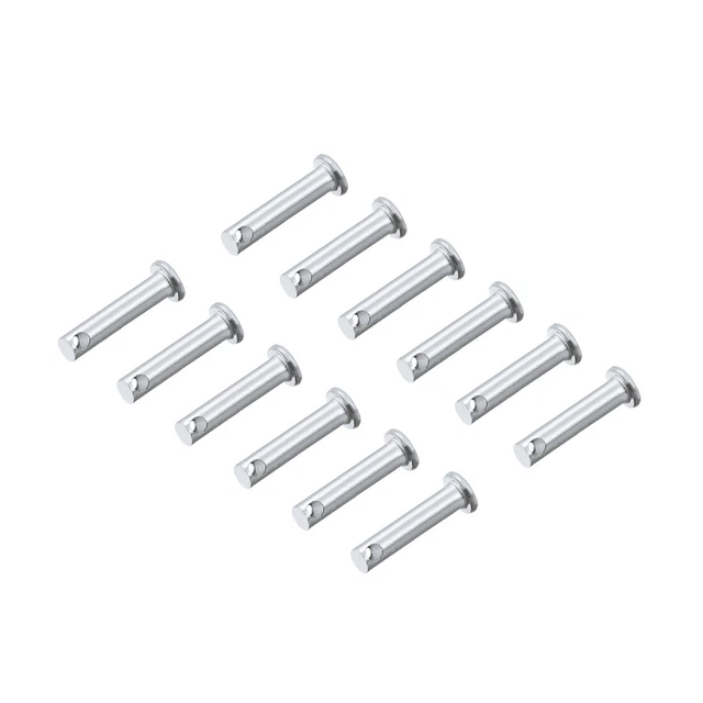 Único Orificio Horquilla Pasadores-5mmx25mm Plana Cabeza Galvanizado Sólido 12pz