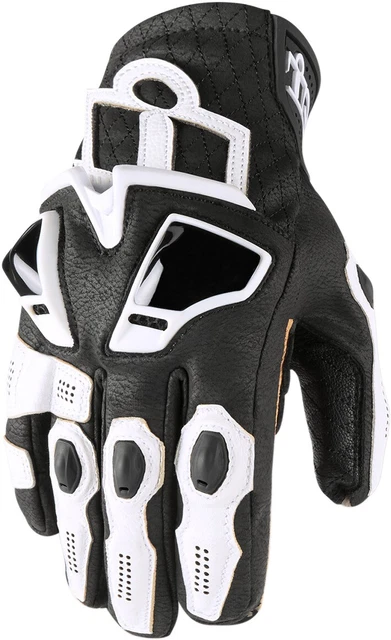 Hypersport Leather Cold Weather Short Cuff Gloves - White Men's Large 3301-3553