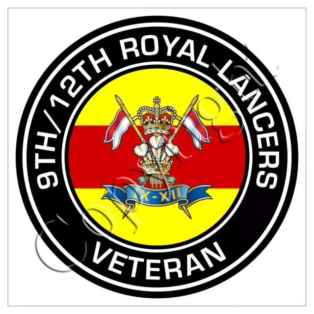 9Th 12Th Royal Lancers Classic Regimental Veterans Sticker