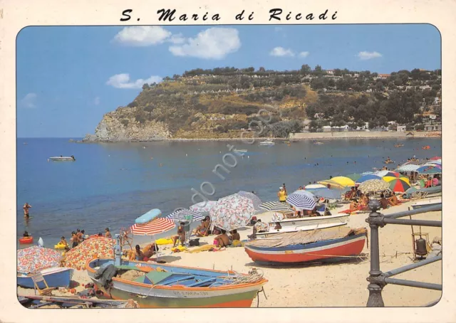 Cartolina Santa Maria di Ricadi Capo Vaticano spiaggia barche animata 2002