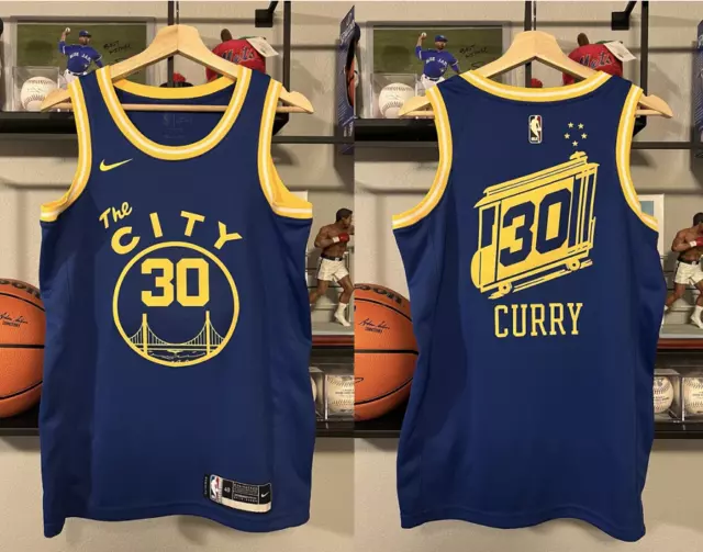 Nike Golden State Warriors 2021/22 Stephen Curry City Edition Swingman Jersey Black Men's - FW22 - US