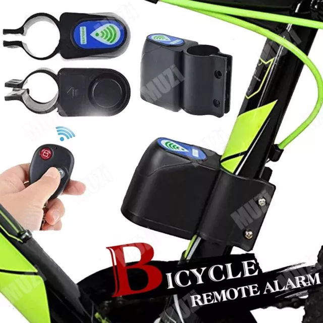 Fahrrad Bike Alarmanlage Vibration Alarm Sirene + Fernbedienung Wasserdicht