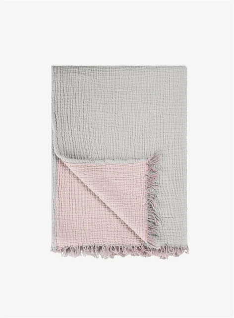 Coperta coperta casa boho cotone 100% tecnica tessitura regalo bifacciale