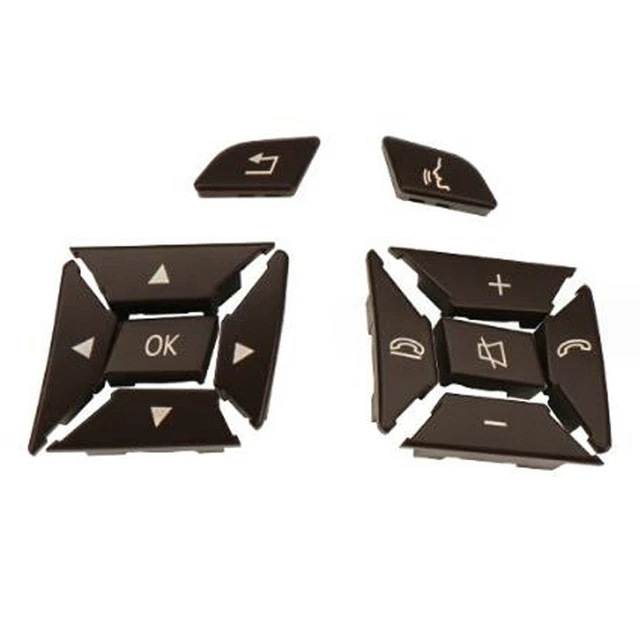 Brown Steering Wheel Control Button Set For Mercedes W204, W212, C200, E260, E320, GLK260 – Left & Right Sides