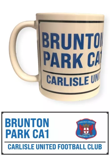 Carlisle United FC Brunton Park CA1 Street Sign Mug Cup Christmas Gift Idea Fan