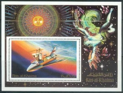 Ras al Khaima 1972 ** Bl.133 A Skylab Programm Weltraum Space Spaceshuttel