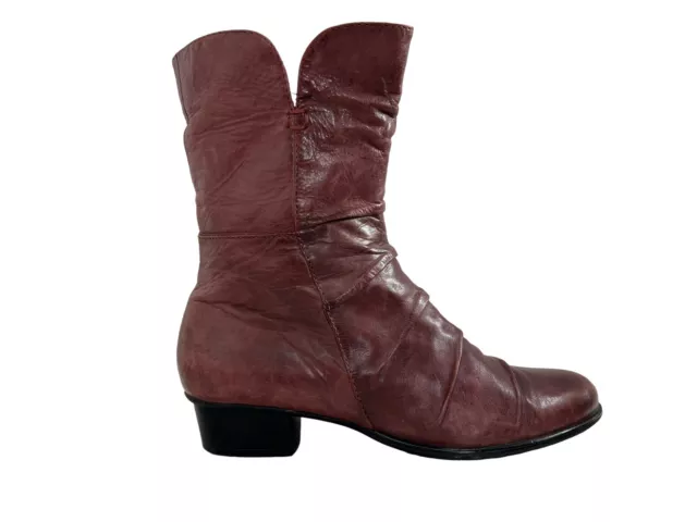 Everybody by BZ MODA Pleated Distressed Leather Ankle Boots Boots US 8.5 / 38.5
