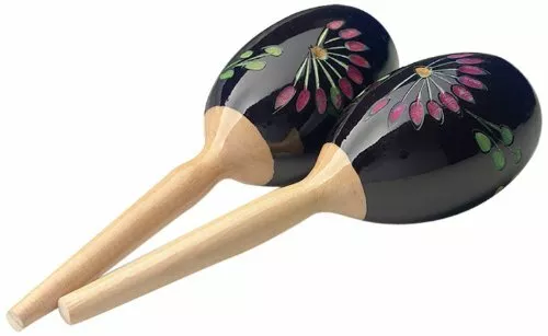 Stagg MRW-19 Maracas in legno 19 cm, nero