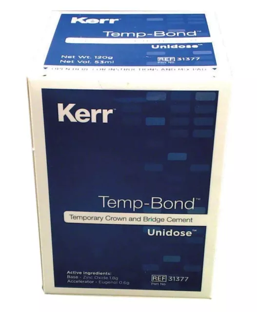 50x Kerr Temp-Bond Tooth Cement | Crown Bridge Adhesive Filling Dentist Dental