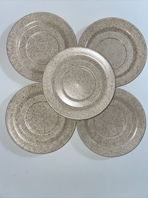 Vtg Homer Laughlin I:63 Country Sage USA Saucer Bread Plate Speckled Stoneware