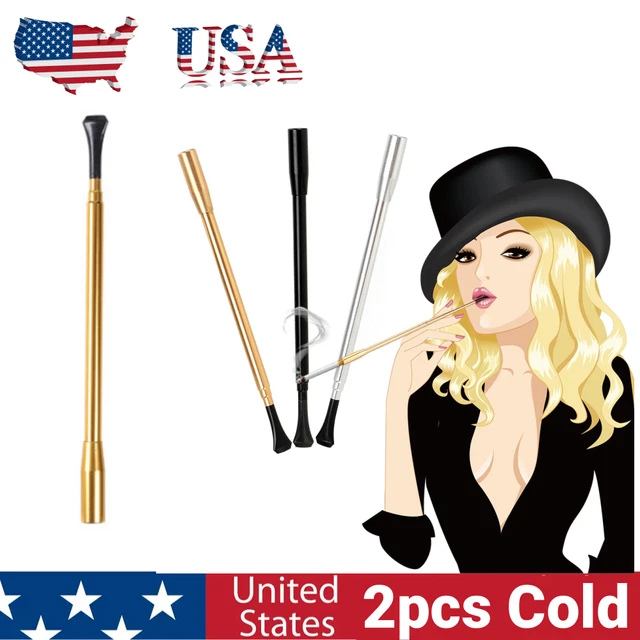 2X VINTAGE STYLE Telescopic Flapper Cigarette Holder Women Ladies Long