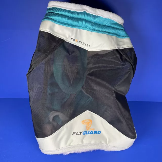 Fly Guard Pro By Shires Fine Mesh Fly Mask - Black & Teal  X Full