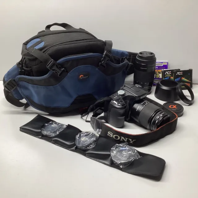 Sony DSLR-A100, Lenses (18-70 & 75-300), Filters, Battery & Camera Bag TA#755