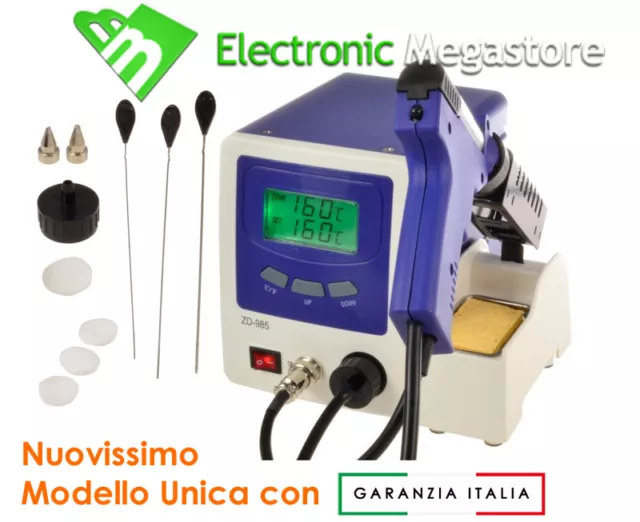 Dissaldatore Zd-985 Stazione Pistola Dissaldante Desoldering Station Rework Gun