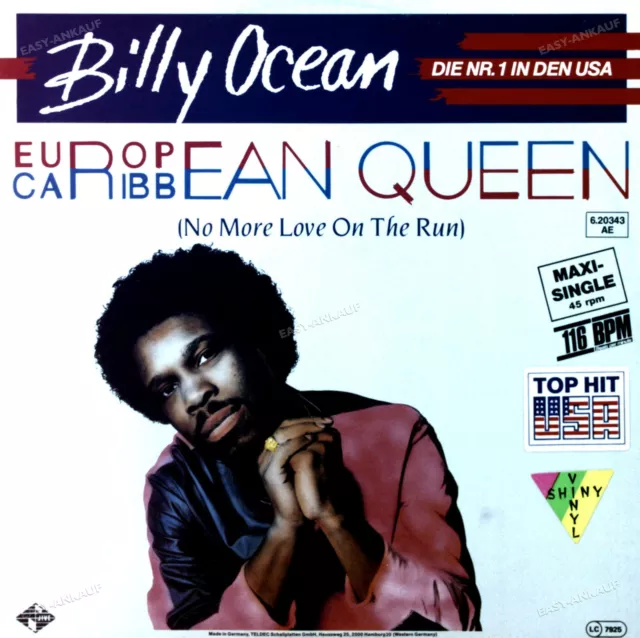 Billy Ocean - European Queen (No More Love On. Maxi Coloured Vinyl '