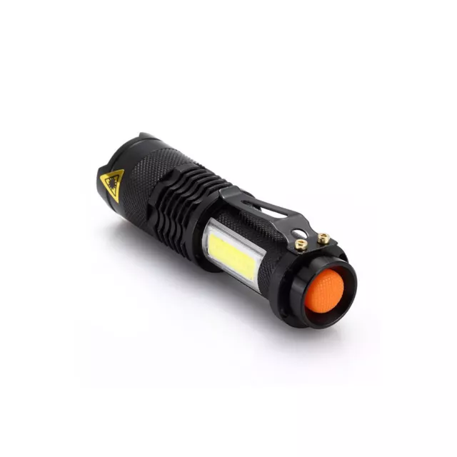 8000LM Portable LED Flashlight Q5+COB Zoomable Torch Mini Pocket Light 4 Modes 2