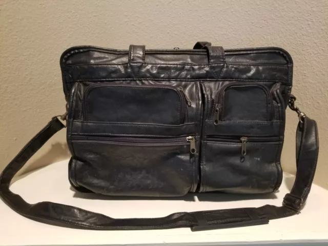 Unbranded "TUMI Alpha 2" Design Black Expandable Weekender Briefcase Laptop Bag