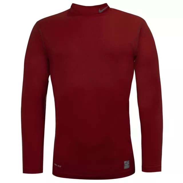 Nike Pro Combat Dri-Fit Long Sleeve Turtle Red Mens Compression Top 269606 648