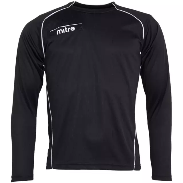 Mitre Mens Diffract Football Referee Jersey Shirt Black/White Size Medium BNWT