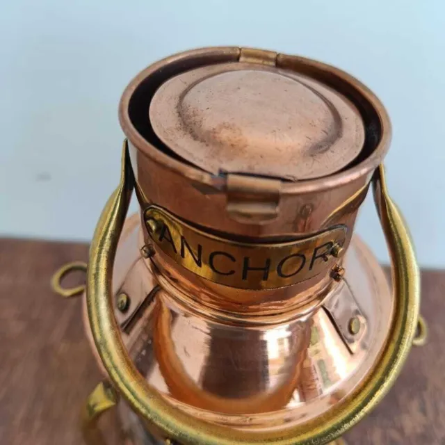 Vintage Messing Öl Lampe Maritim Schiff Lantern-Anchor Boot Licht Lampe 2