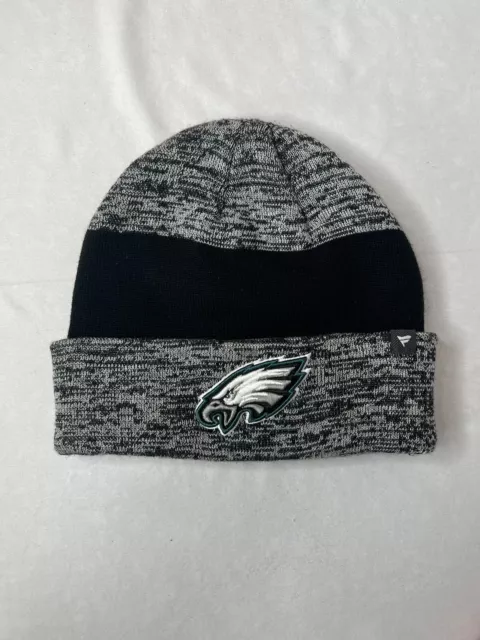 Philadelphia Eagles NFL Pro Line Adult Fanatics Grey and Black Knit Beanie Hat