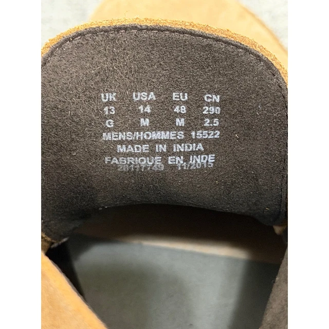 CLARKS BUSHACRE 2 Suede Chukka Boots Mens 14 Tan Brown Lace Up Ankle clarks-bushacre-2-suede-chukka-boots-mens-14-tan-brown-lace-up-ankle