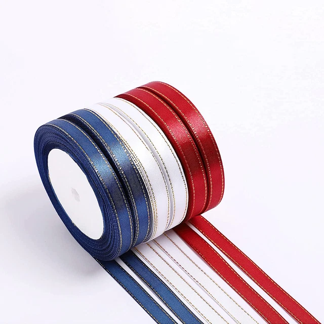 22m 2 Rolls Wedding Christmas Birthday Party Decoration DIY Gift Wrapping Ribbon