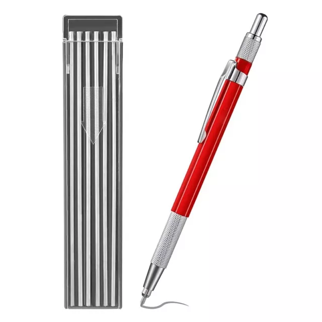 5X(Welders Pencil with 12PCS  Refills, Metal Marker Mechanical9955